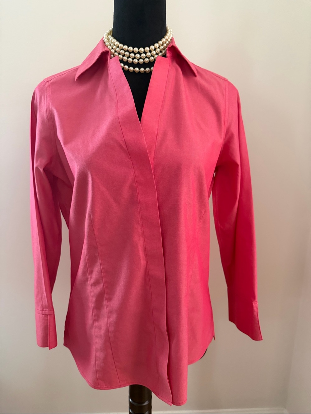 Foxcroft Dark pink/raspberry Button-Down shirt Size 4